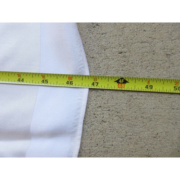 HANDCRAFTED CROSS STITCH White Floral Swiss Dot Tablecloth 53" x 47" - Picture 7 of 7